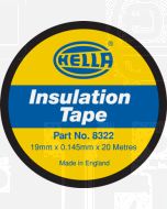 Hella PVC Electrical Insulation Tape - Black, 20m (8322)
