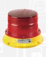 Hella Mining HM500RDIR UltraRAY-R Twin  LED Warning Beacon - Red Direct Mount