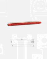 Hella Wide Rim Strip LED - Red Illuminated, 12V DC (95907370)