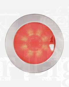 Hella 2JA980630111 EuroLED Touch 150 Down Lights Polished Stainless Steel Rim - Warm White/Red Light