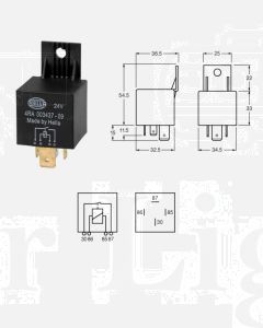 Hella 3085 High Capacity Normally Open Relay 4 Pin 24V DC