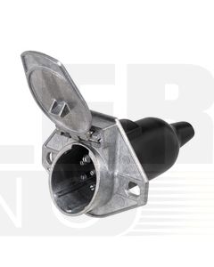 Hella 4935 7 Pole SAE Metal Trailer Socket