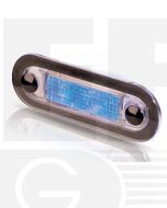 Hella 95968060 LED Wide Rim Rectangular Courtesy Step Lamp - Clear Lens, (Blue Light)