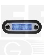 Hella 95951065 LED Wide Rim Rectangular Courtesy Lamp - Clear Lens, (Blue Light)