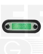 Hella 95951095 LED Wide Rim Rectangular Courtesy Lamp - Clear Lens, (Green Light)