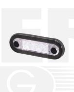 Hella 95968080 LED Wide Rim Rectangular Courtesy Step Lamp - Clear Lens, (White Light)