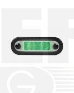 Hella 95968090 LED Wide Rim Rectangular Courtesy Step Lamp - Clear Lens, (Green Light)