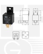 Hella 3085 High Capacity Normally Open Relay 4 Pin 24V DC