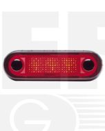 Hella 95951071 LED Wide Rim Rectangular Courtesy Lamp -12 Volt, Red Lens (Red Light)