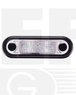 Hella 95951040 LED Narrow Rim Rectangular Courtesy Lamp - Clear Lens, (White Light)