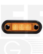 Hella Wide Rim LED Courtesy Lamp - Amber, 24V DC (95951053)