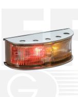 Hella HD LED Side Marker - Red / Amber Illuminated, Polished S/S Housing (2058P)