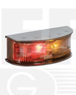 Hella HD LED Side Marker - Red / Amber Illuminated, Satin S/S Housing (Pack of 4) (2058BULK)