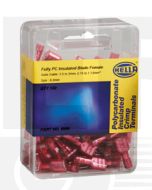 Hella PC Fully Insulated Female Blade Terminals - Red (Pack of 100) (8506)